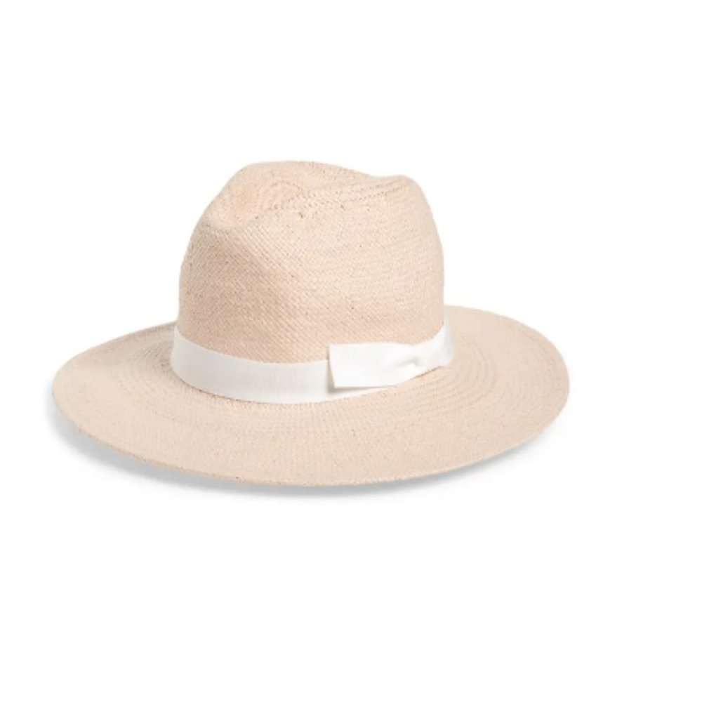 HALOGEN Woven Straw Panama Hat